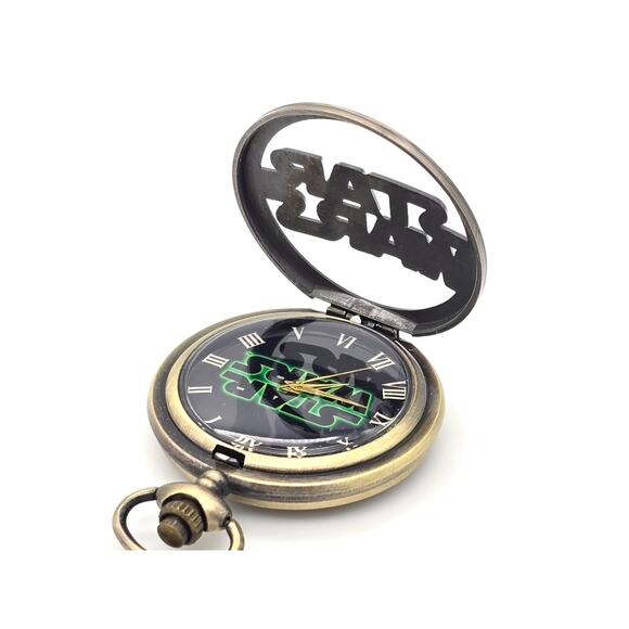 Intergalactic Pocket Watch - Sci-Fi Movie Gift for Jedi Fans Christmas Birthday - Picture 3 of 10